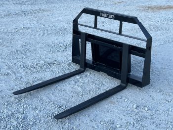 42" Long 2,200 Pound Wide Rail Pallet Fork Attachment Fits Mini Universal Skid Steer - Image 2
