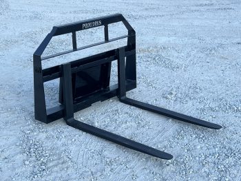 42" Long 2,200 Pound Wide Rail Pallet Fork Attachment Fits Mini Universal Skid Steer - Image 4
