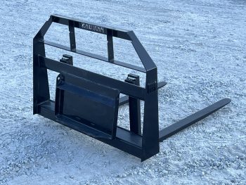 42" Long 2,200 Pound Wide Rail Pallet Fork Attachment Fits Mini Universal Skid Steer - Image 6