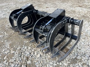 2023 80" RG3080 Root Rake Grapple Attachment Dual Cylinder Fits Kubota Skid Steer - Image 2