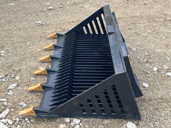 66" Rock Skeleton Bucket With Teeth Attachment Heavy Duty Fits Skid Steer Loader - Image 8