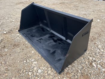 96" Chicken Turkey Snow Mulch Litter Bucket Attachment Fits Skid Steer Loader - Image 3