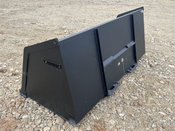 96" Chicken Turkey Snow Mulch Litter Bucket Attachment Fits Skid Steer Loader - Image 5