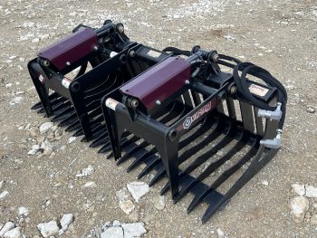 Virnig 60" V30 Skeleton Rock Bucket Grapple Fits Compact Tractor Quick Attach