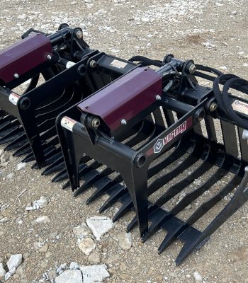 Virnig 60" V30 Skeleton Rock Bucket Grapple Fits Compact Tractor Quick Attach