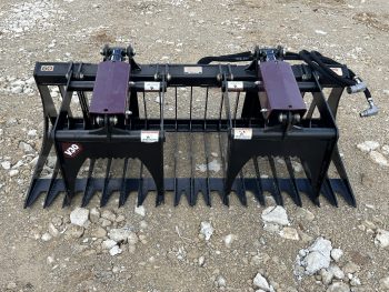 Virnig 60" V30 Skeleton Rock Bucket Grapple Fits Compact Tractor Quick Attach - Image 2