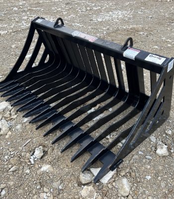 Virnig 48" V30 Skeleton Rock Bucket Attachment Fits Compact Tractor Quick Attach