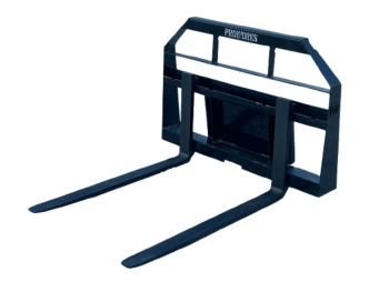 42" Long 2,200 Pound Wide Rail Pallet Fork Attachment Fits Mini Universal Skid Steer