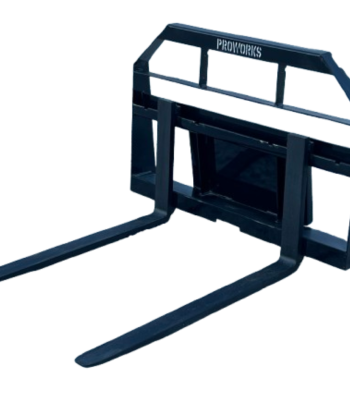 42" Long 2,200 Pound Wide Rail Pallet Fork Attachment Fits Mini Universal Skid Steer