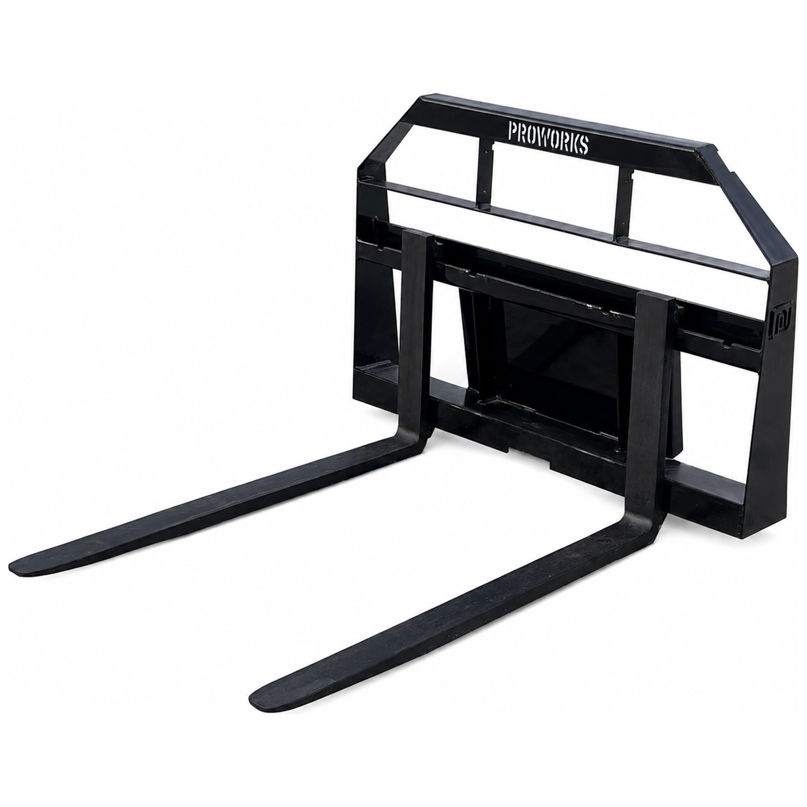 42" Long 2,200 Pound Wide Rail Pallet Fork Attachment Fits Mini Universal Skid Steer