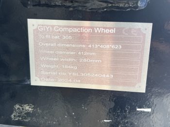 CAT 305 Pin On Compactor Wheel Trench Roller Attachment Fits Mini Excavator - Image 13