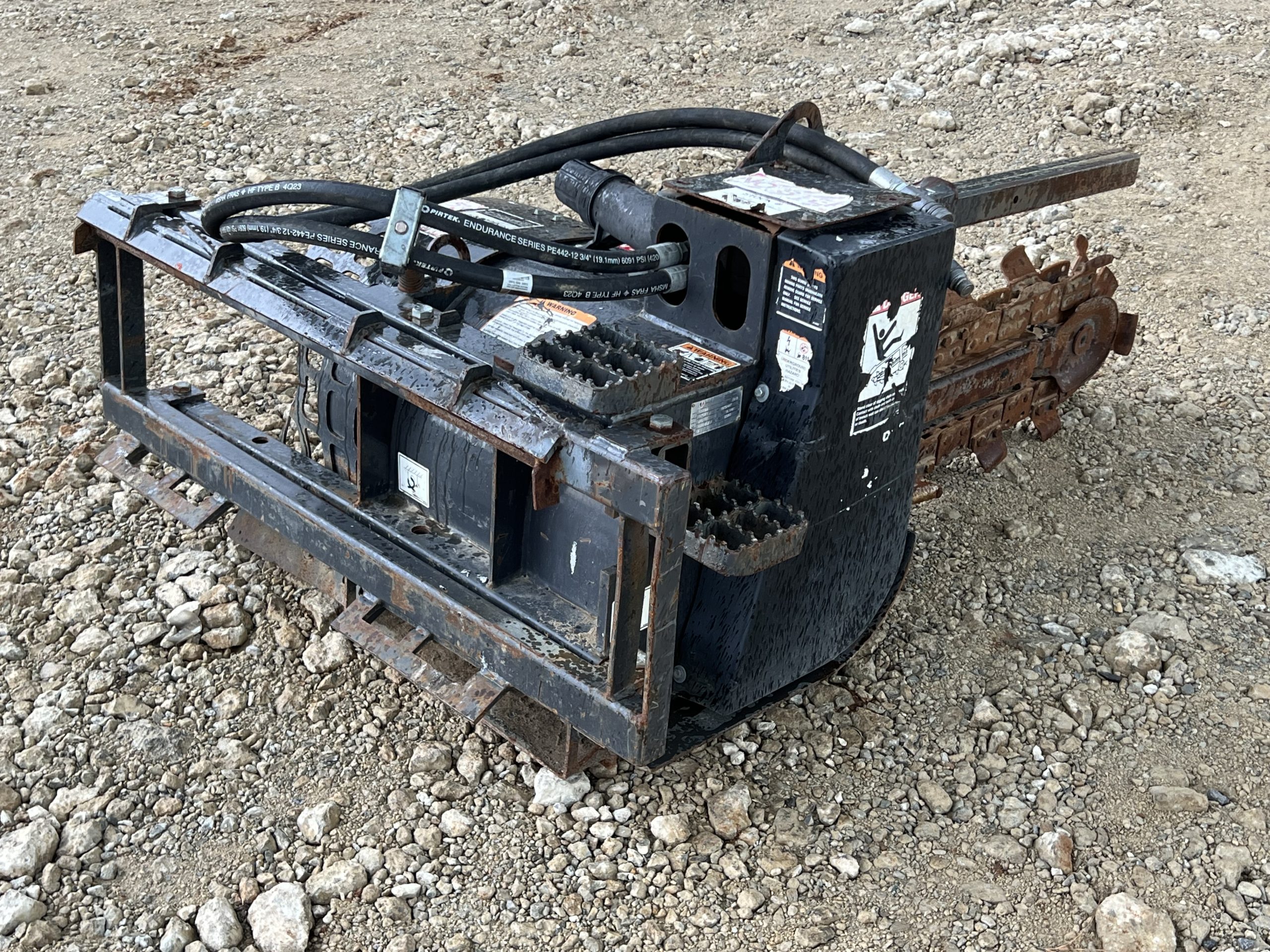 2018 Bradco 625 36" x 6" Trencher Attachment Dirt Teeth Fits Skid Steer Loader - Image 5