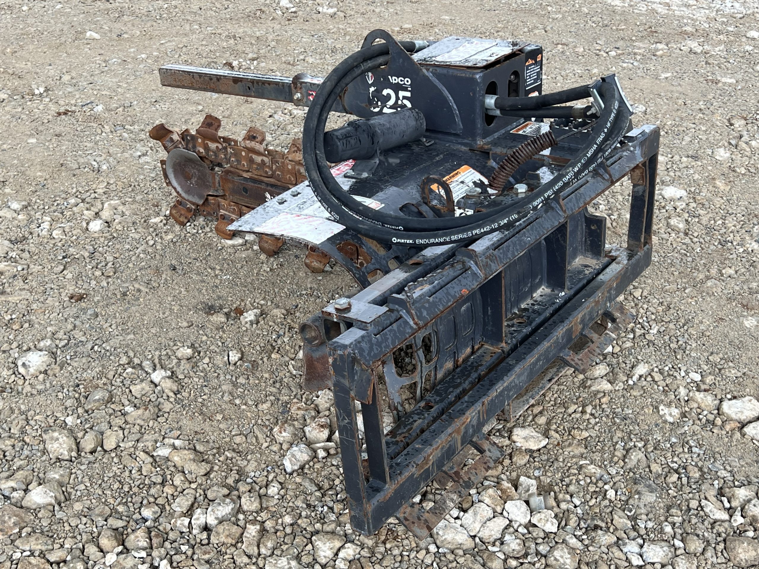 2018 Bradco 625 36" x 6" Trencher Attachment Dirt Teeth Fits Skid Steer Loader - Image 7