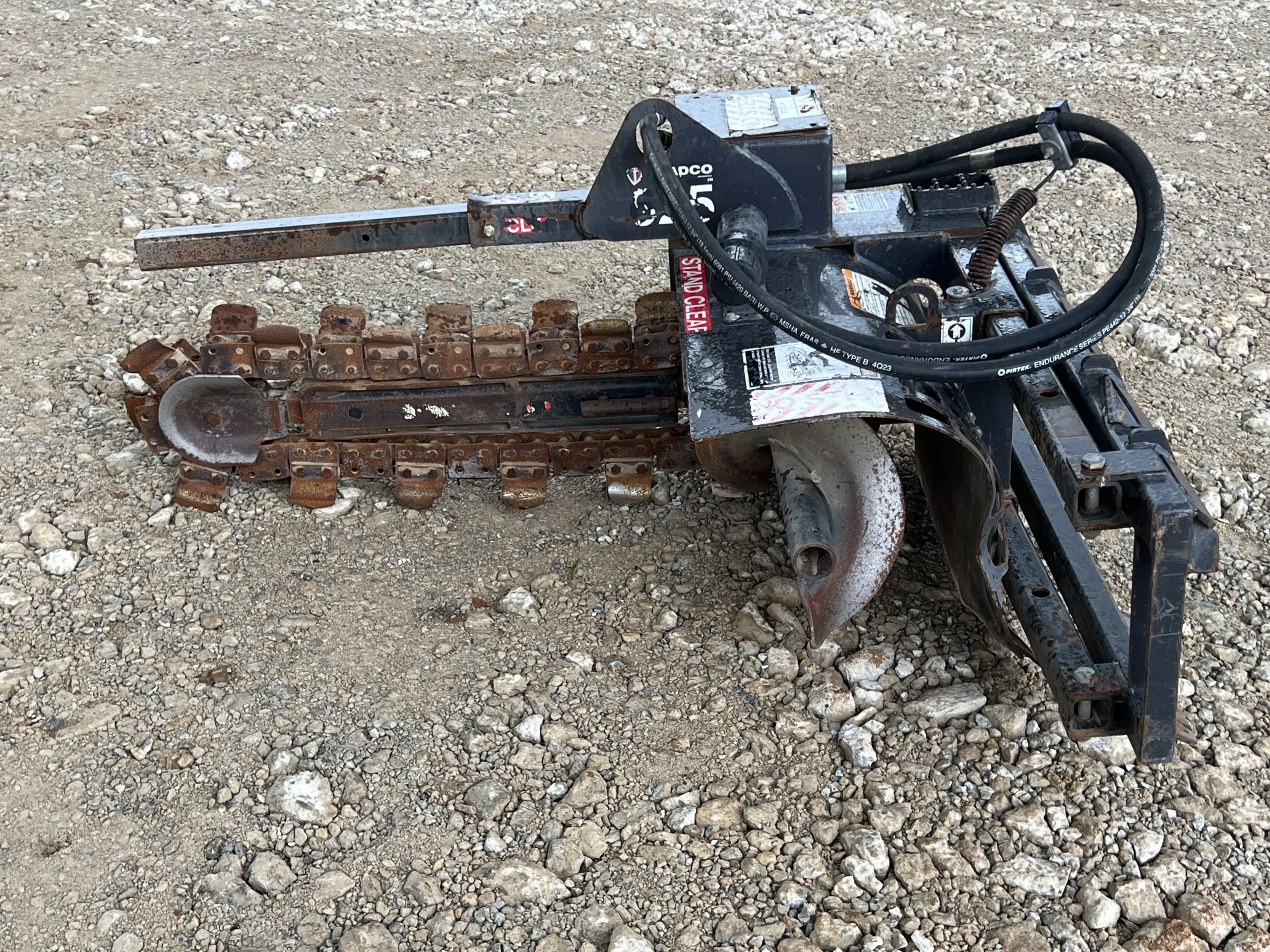 2018 Bradco 625 36" x 6" Trencher Attachment Dirt Teeth Fits Skid Steer Loader - Image 8