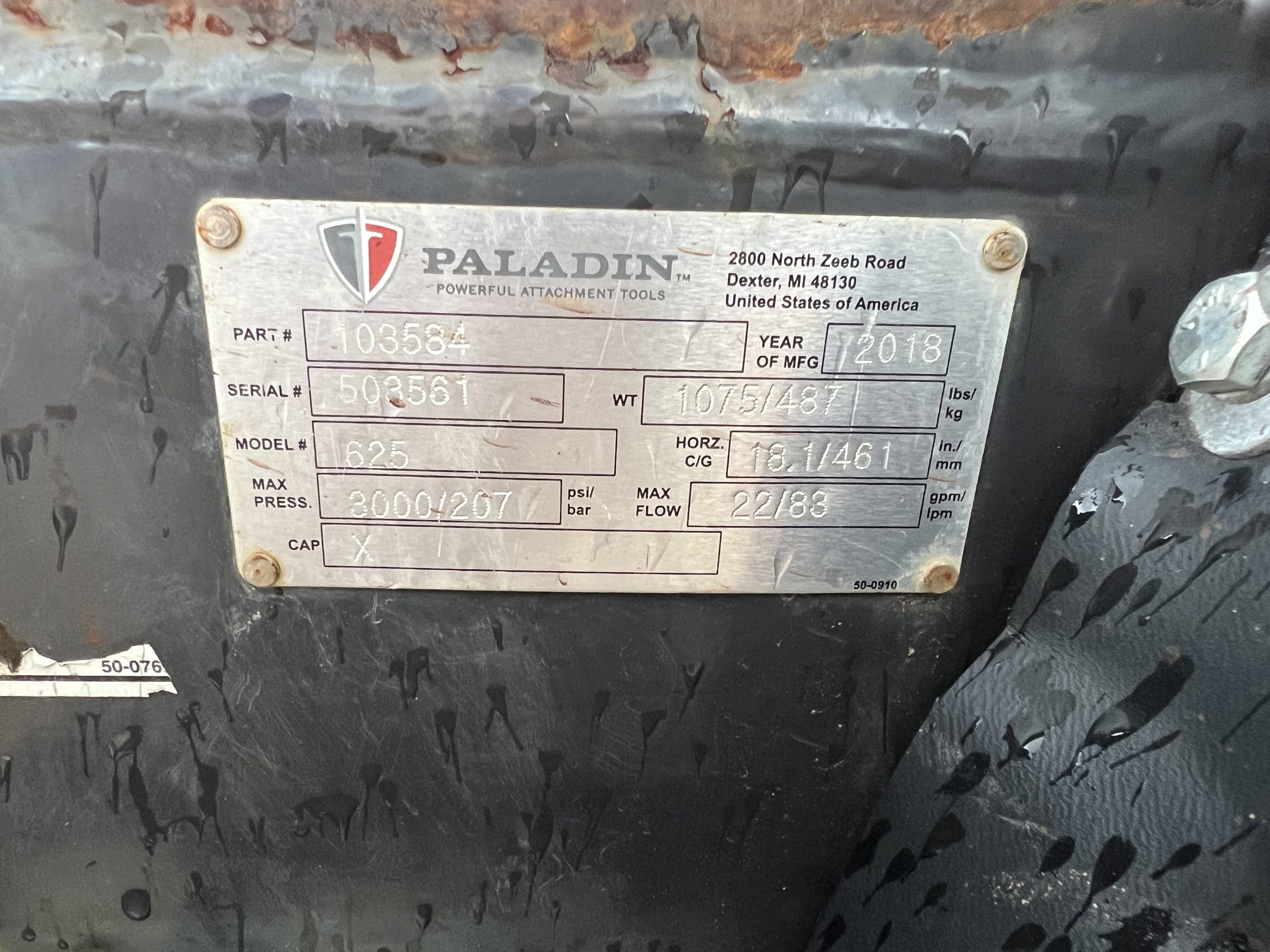 2018 Bradco 625 36" x 6" Trencher Attachment Dirt Teeth Fits Skid Steer Loader - Image 11