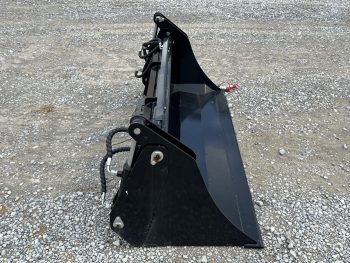 72" 4-IN-1 Multi Purpose Combination Smooth Bucket Attachment Fits Skid Steer QA - Image 4