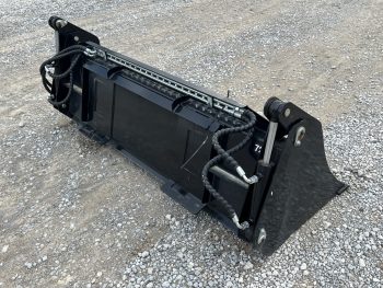 72" 4-IN-1 Multi Purpose Combination Smooth Bucket Attachment Fits Skid Steer QA - Image 5