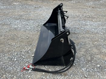 72" 4-IN-1 Multi Purpose Combination Smooth Bucket Attachment Fits Skid Steer QA - Image 8
