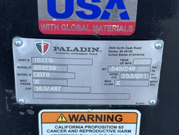 2023 78" Paladin Bradco Smooth Low Profile Bucket Fits Skid Steer Loader - Image 12