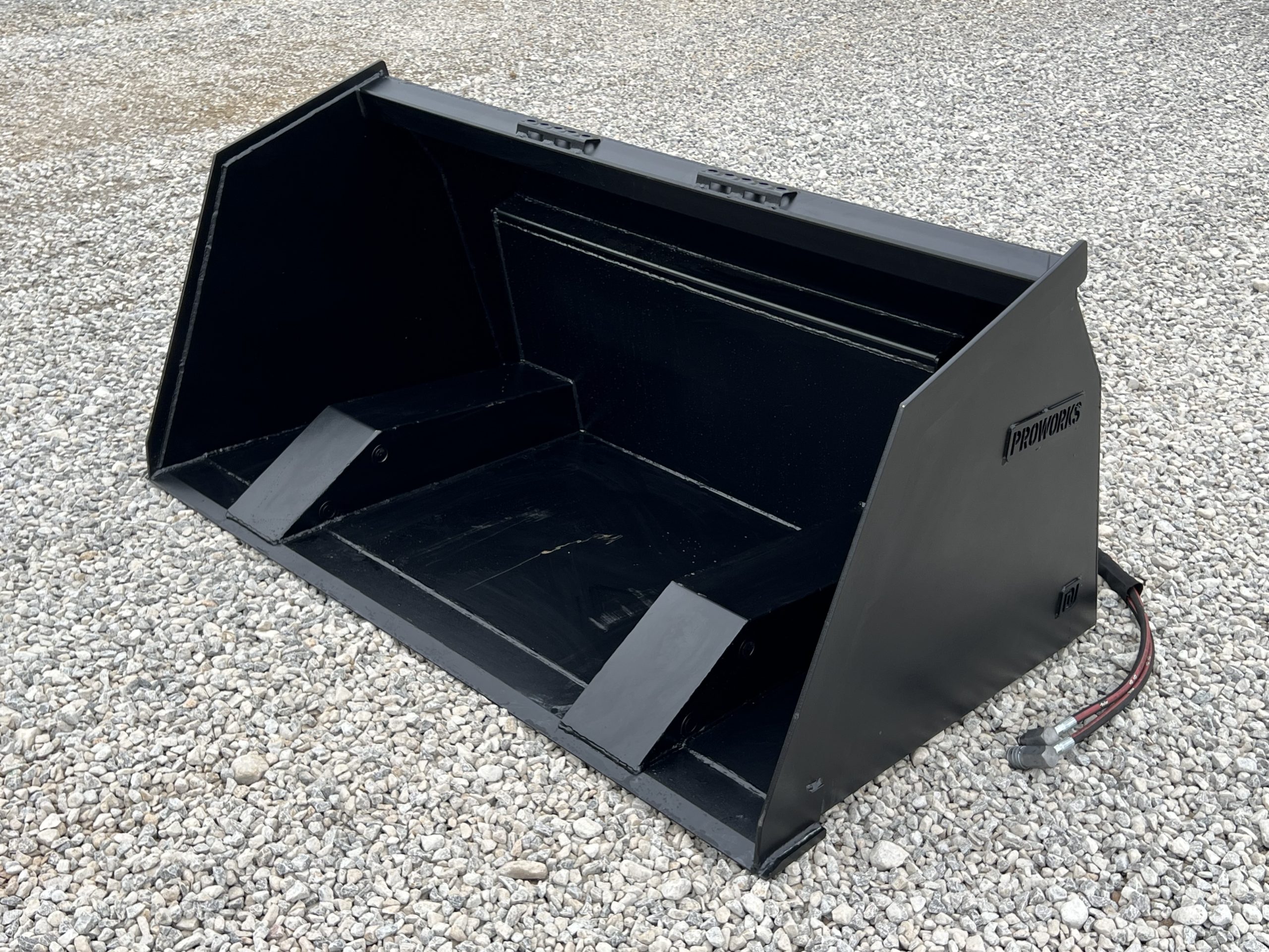 72" High Front Dump Bucket Attachment Fits Skid Steer Quick Attach - Image 3