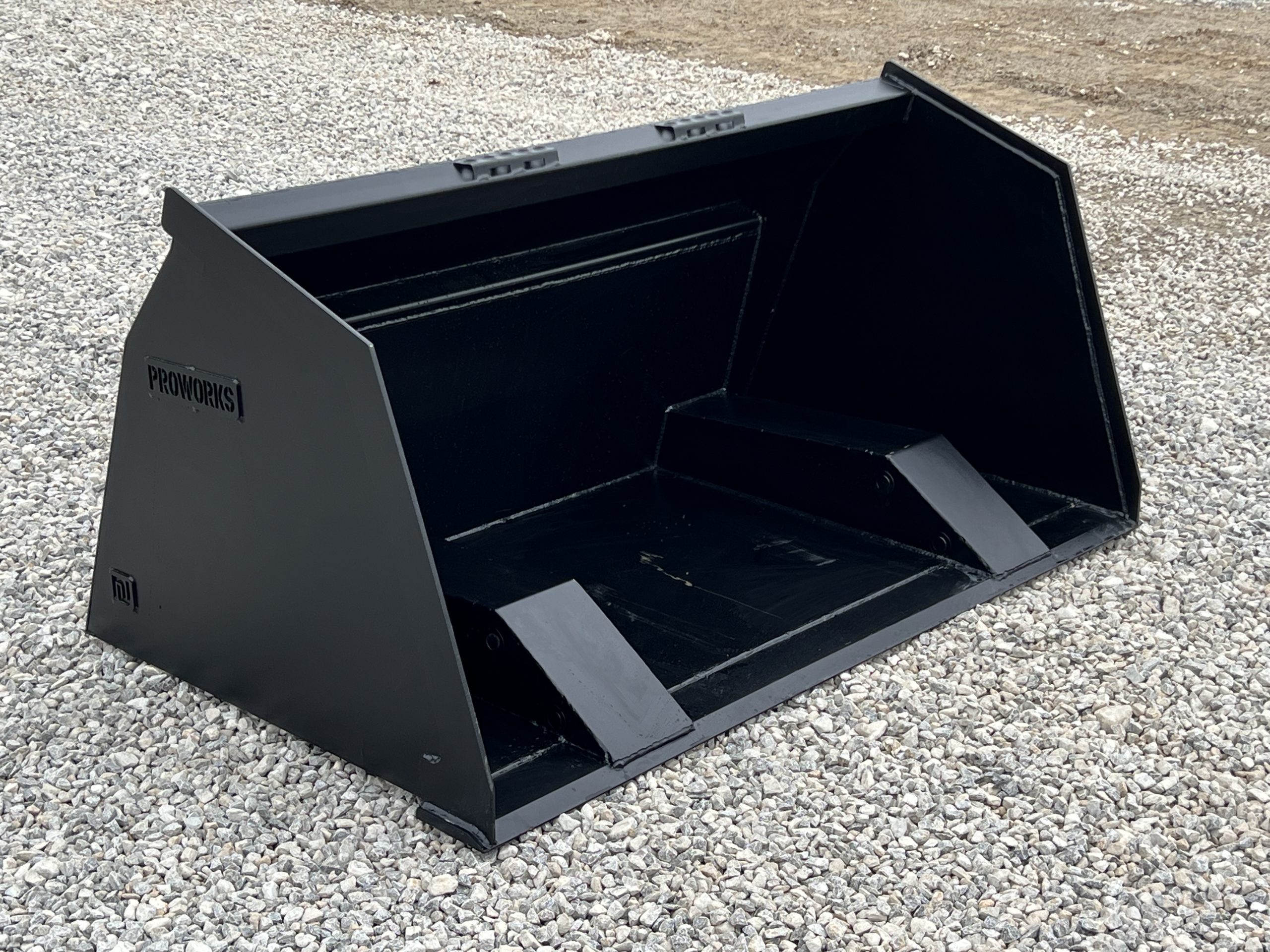 72" High Front Dump Bucket Attachment Fits Skid Steer Quick Attach