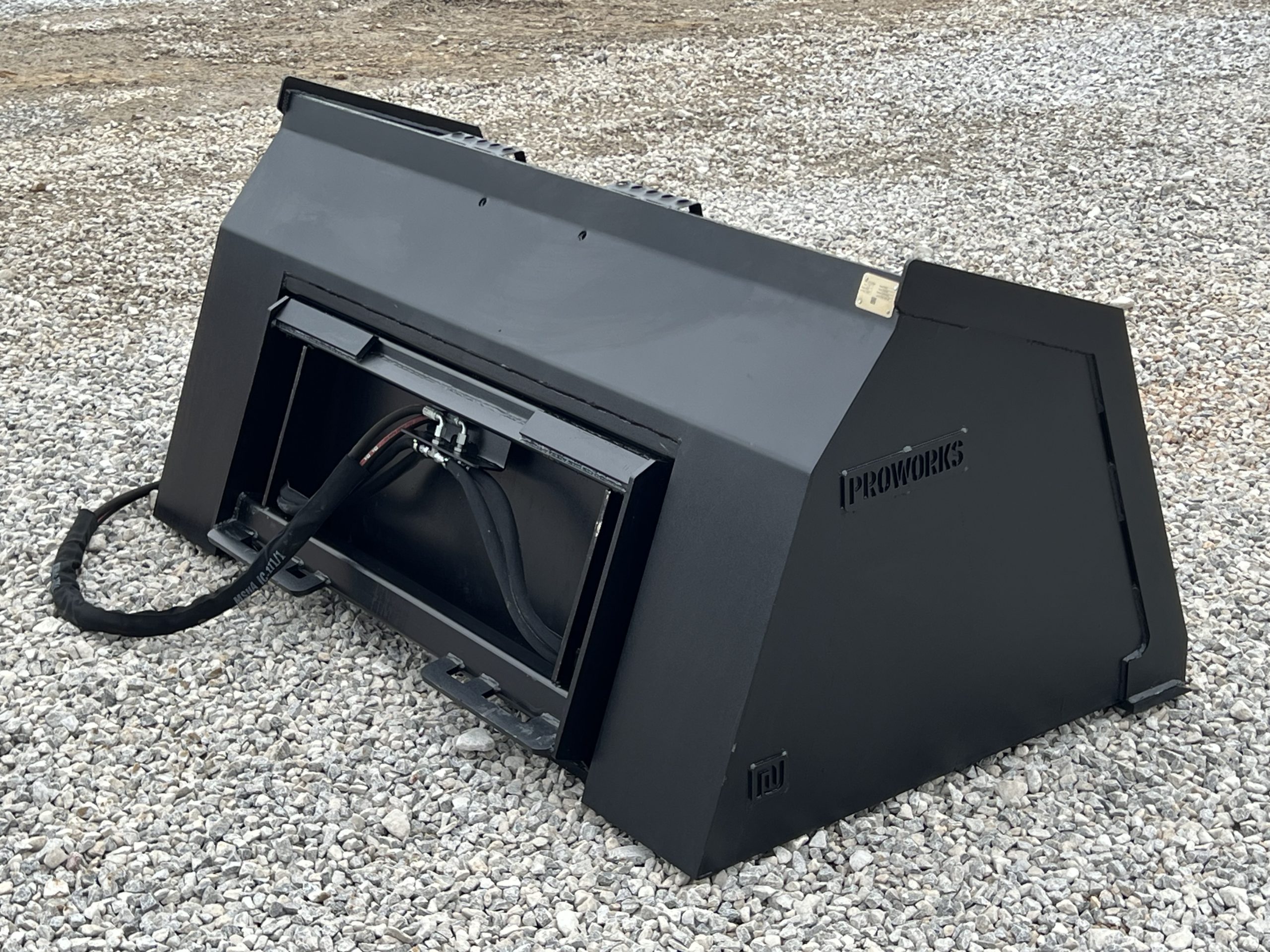 72" High Front Dump Bucket Attachment Fits Skid Steer Quick Attach - Image 5