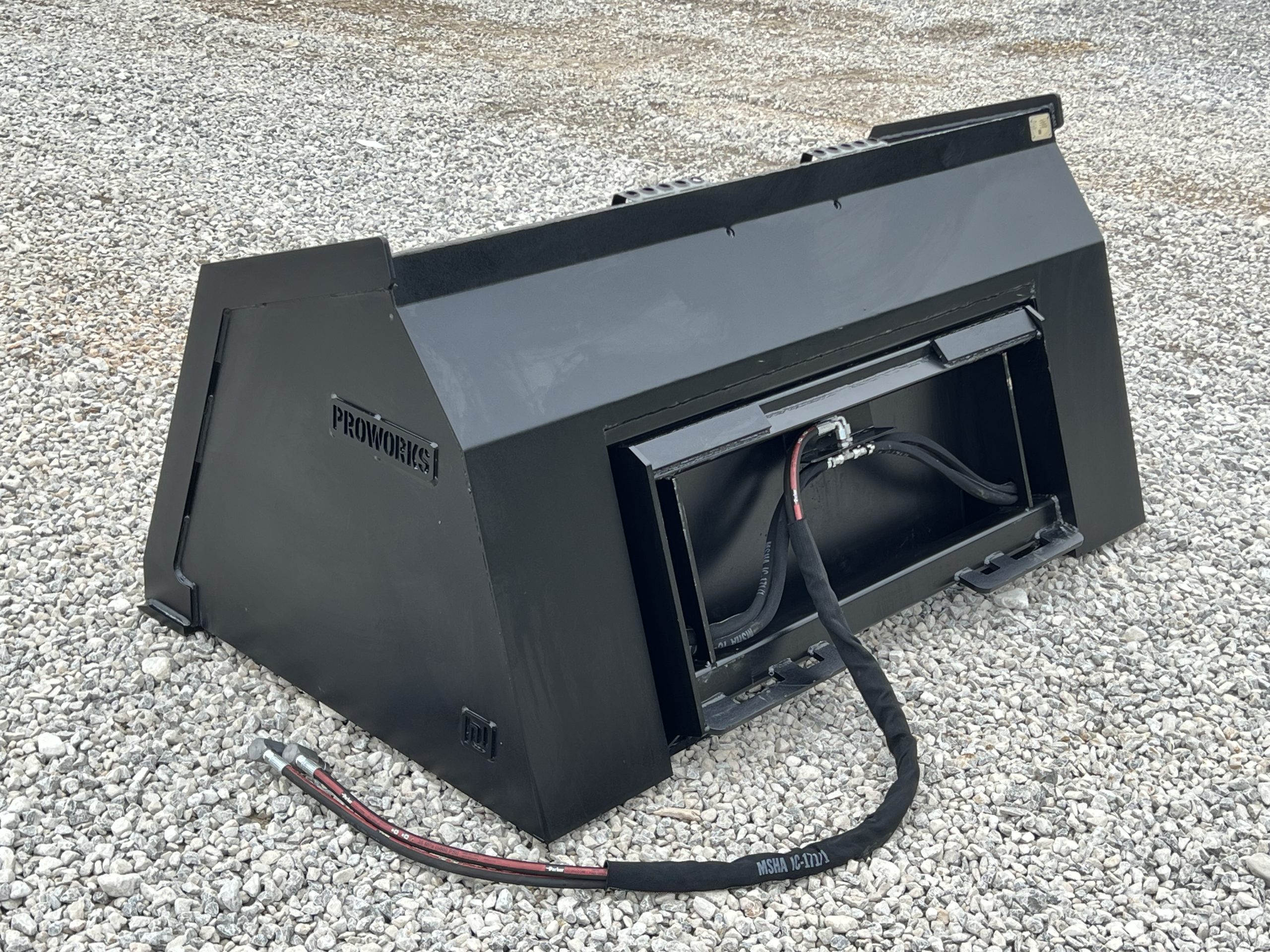72" High Front Dump Bucket Attachment Fits Skid Steer Quick Attach - Image 7
