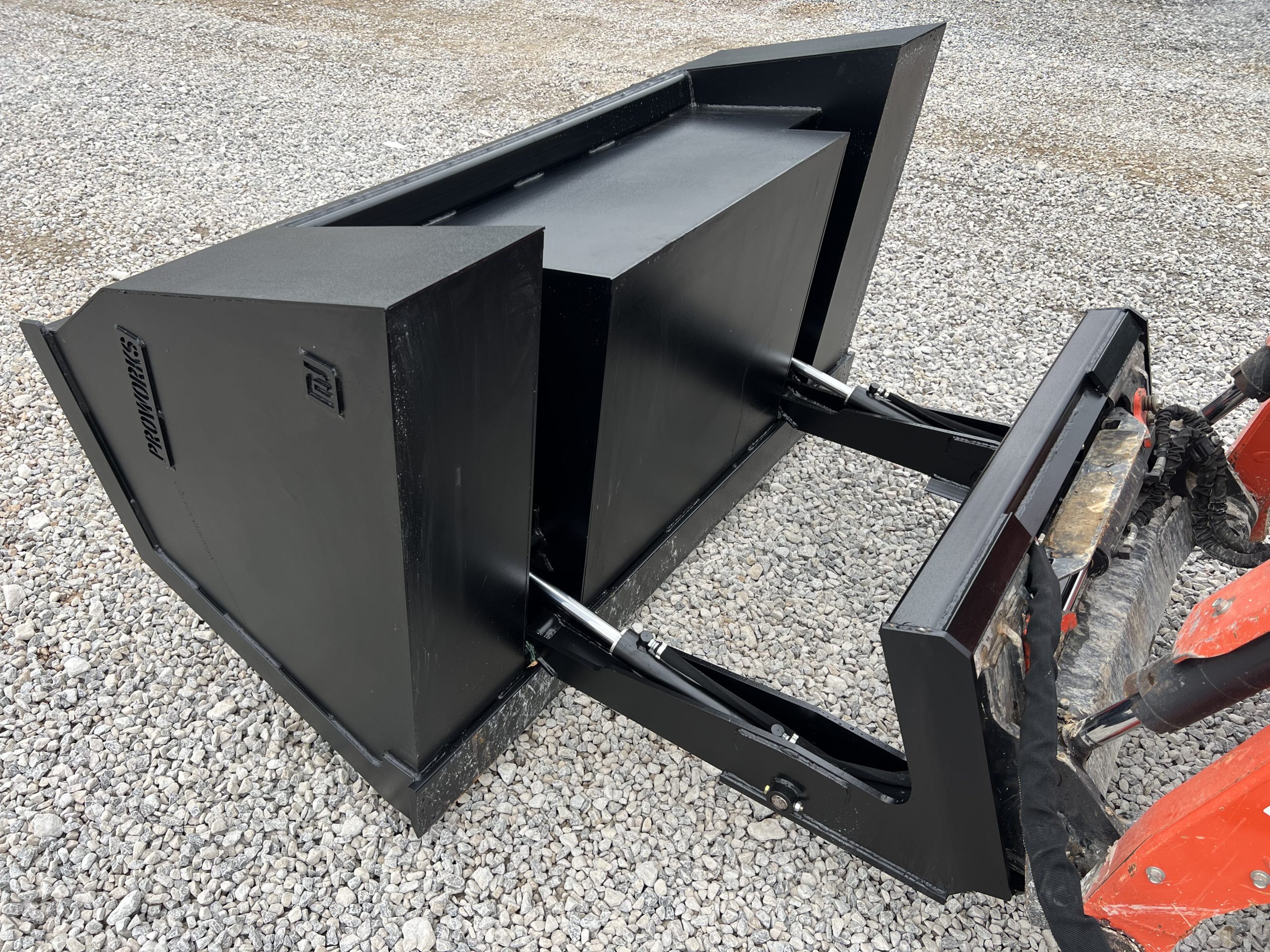72" High Front Dump Bucket Attachment Fits Skid Steer Quick Attach - Image 12