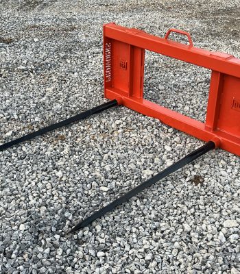 PROWORKS Dual Hay Spear Attachment Fits Skid Steer Quick Attach