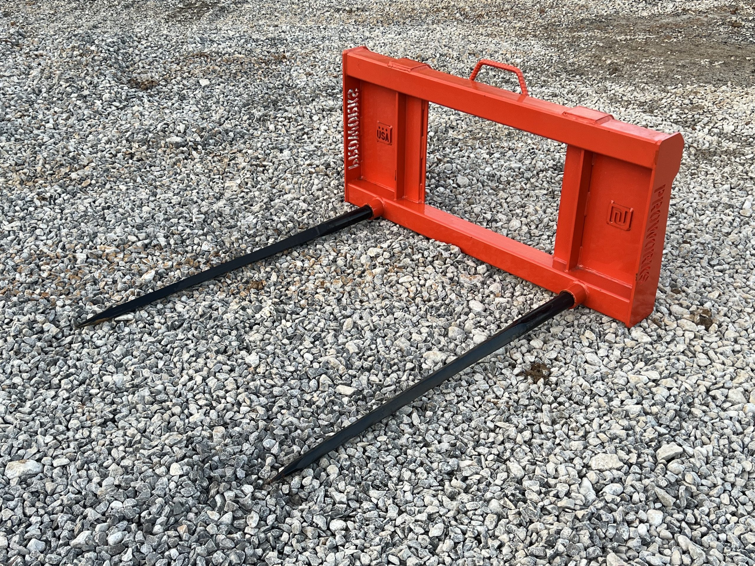 PROWORKS Dual Hay Spear Attachment Fits Skid Steer Quick Attach