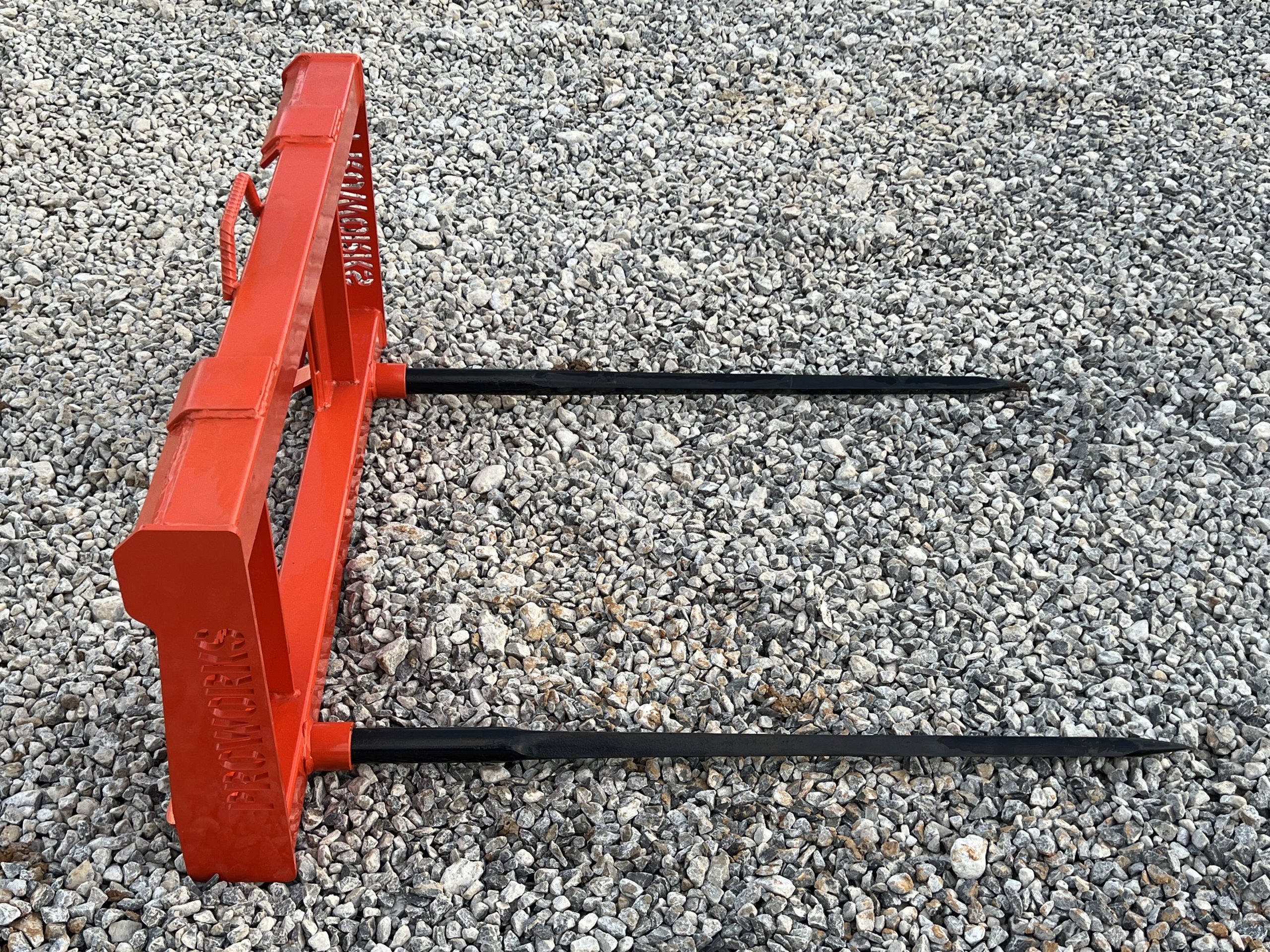 PROWORKS Dual Hay Spear Attachment Fits Skid Steer Quick Attach - Image 4