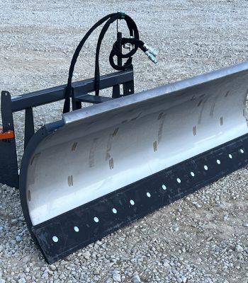 84" Berlon Hydraulic Angle Snow Blade Plow Attachment Fits Skid Steer Quick Attach