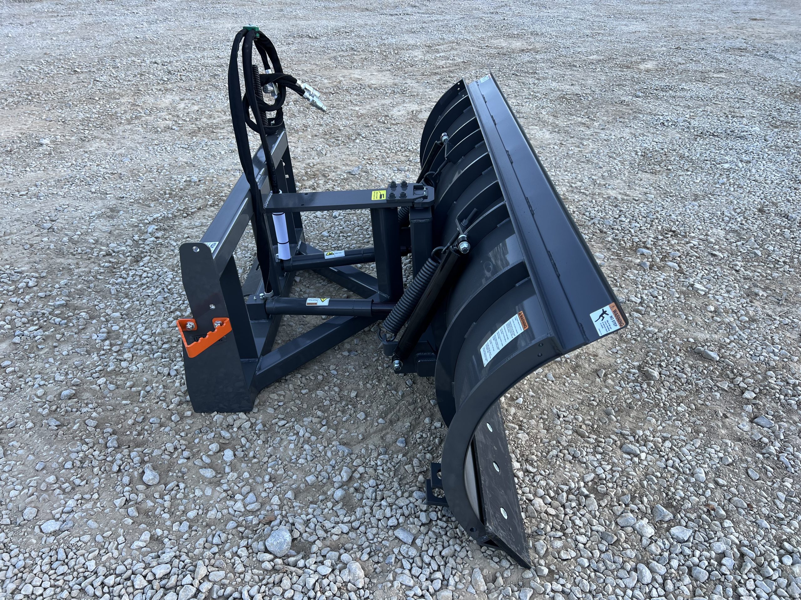 84" Berlon Hydraulic Angle Snow Blade Plow Attachment Fits Skid Steer Quick Attach - Image 4