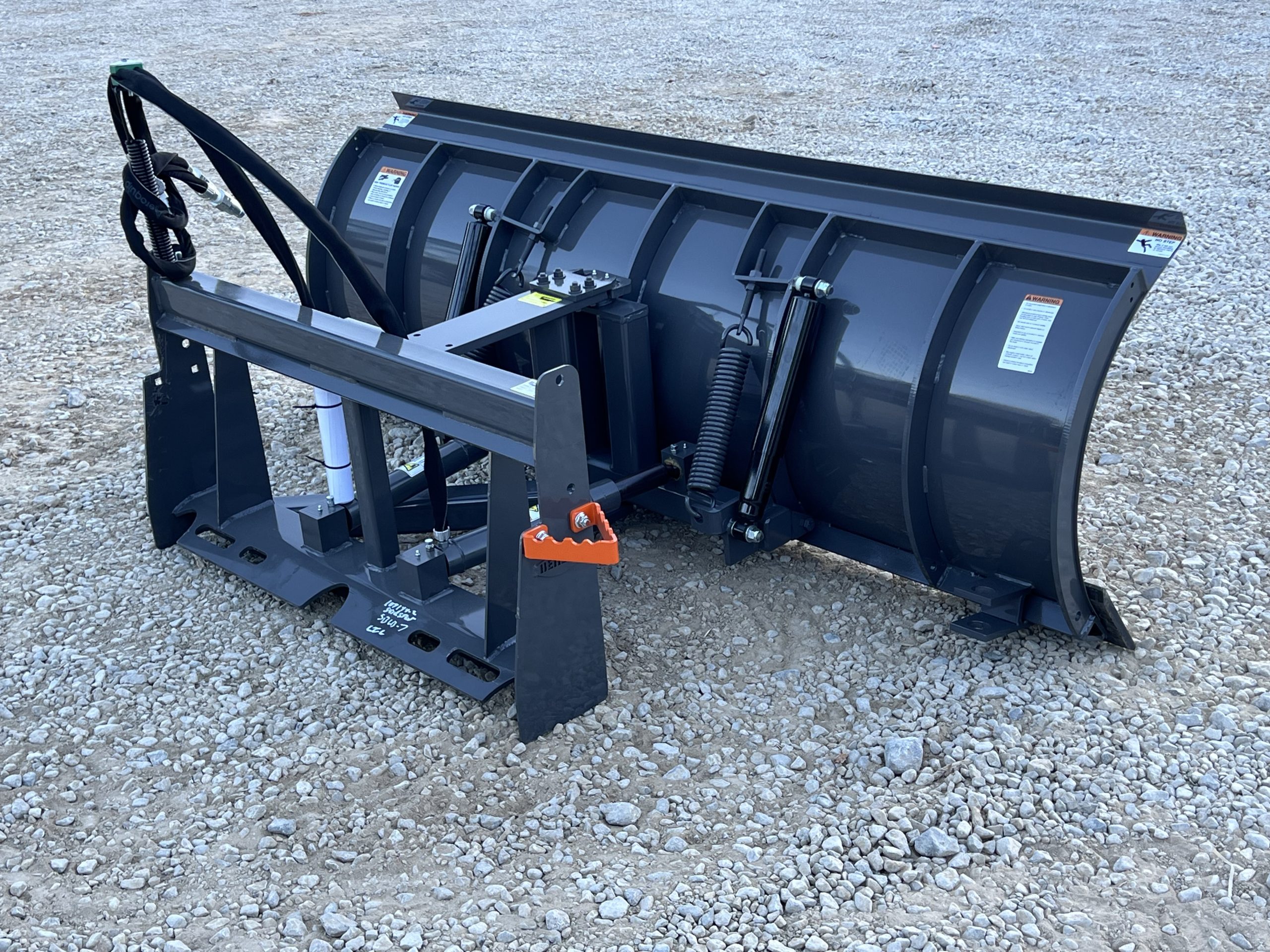 84" Berlon Hydraulic Angle Snow Blade Plow Attachment Fits Skid Steer Quick Attach - Image 5