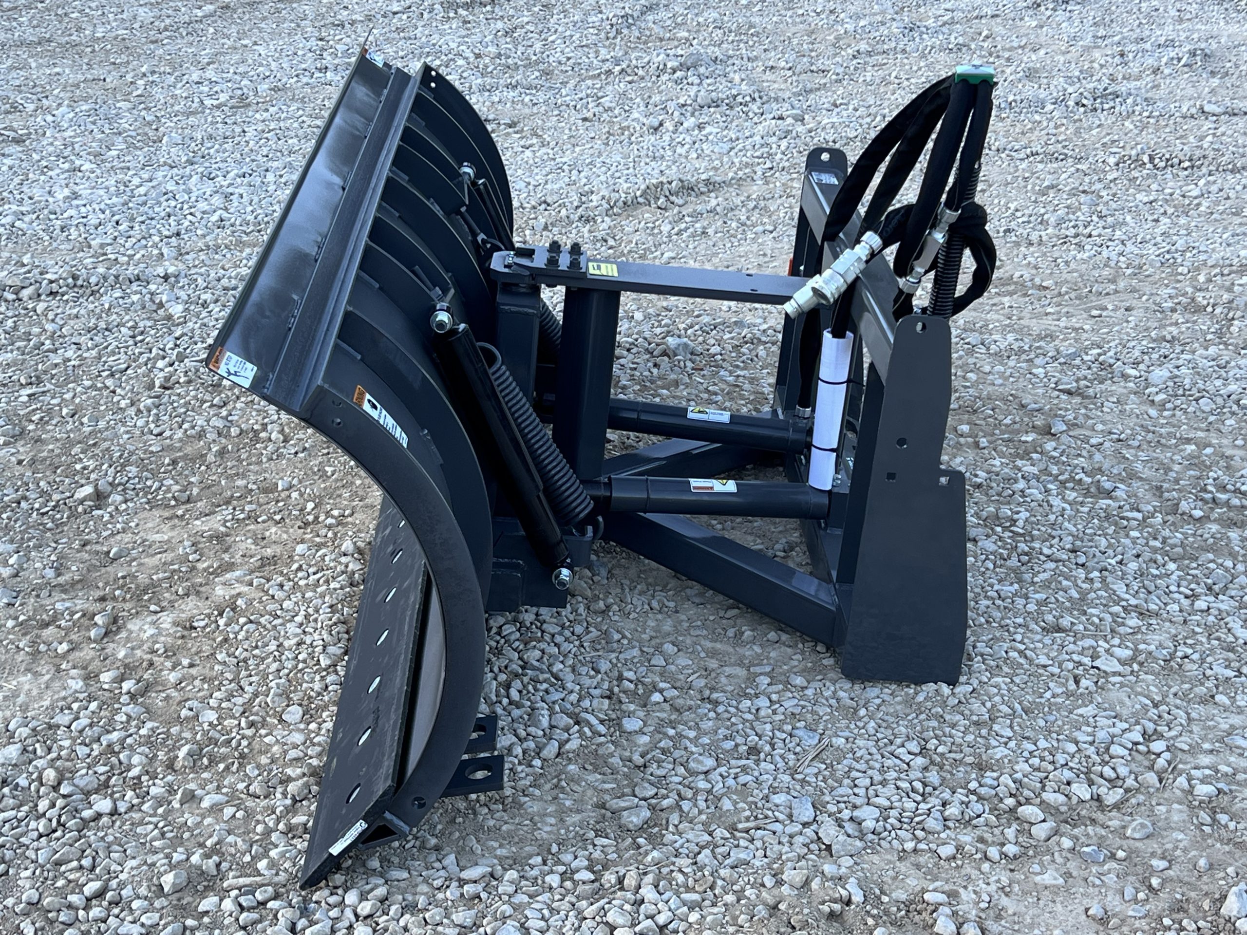 84" Berlon Hydraulic Angle Snow Blade Plow Attachment Fits Skid Steer Quick Attach - Image 8