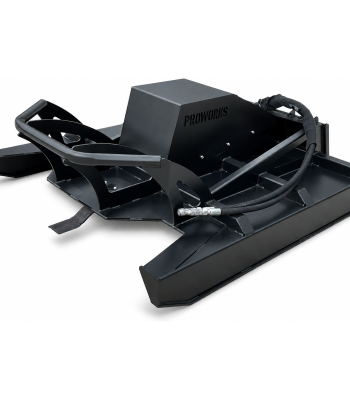 PROWORKS 72" High Flow 3 Blade Direct Drive Brush Cutter Mower Attachment Fits Skid Steer