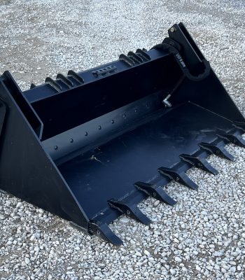 72" Tooth 4-IN-1 Combination Bucket Attachment Fits Skid Steer Quick Attach
