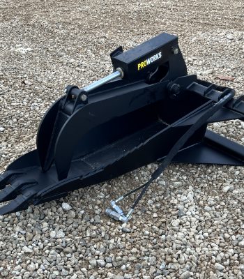 Extreme Duty Stump Bucket Grapple Attachment Fits Skid Steer Quick Attach
