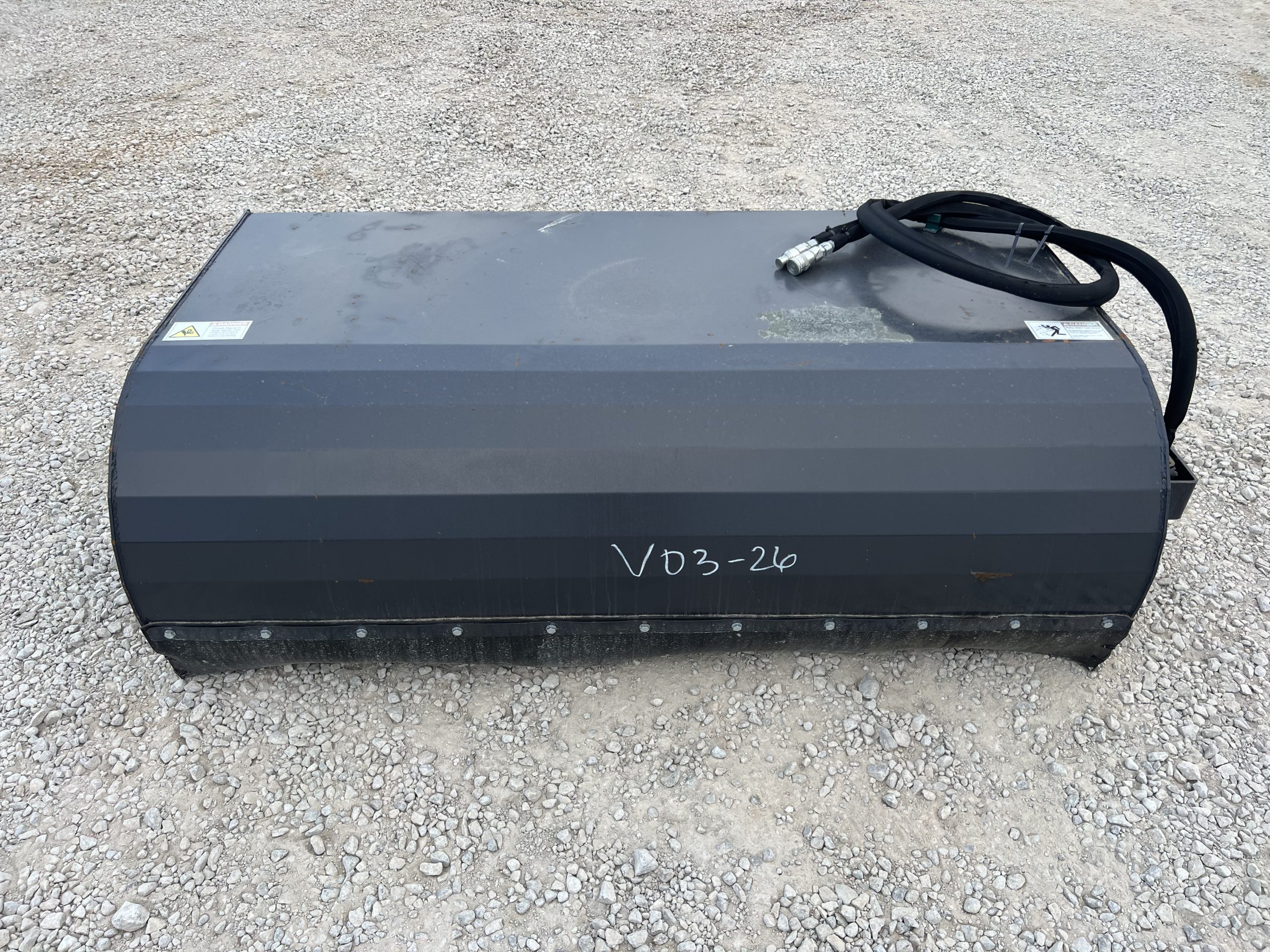 72" Pick Up Box Broom Sweeper Hydraulic Attachment Fits Skid Steer Quick Attach - Image 2