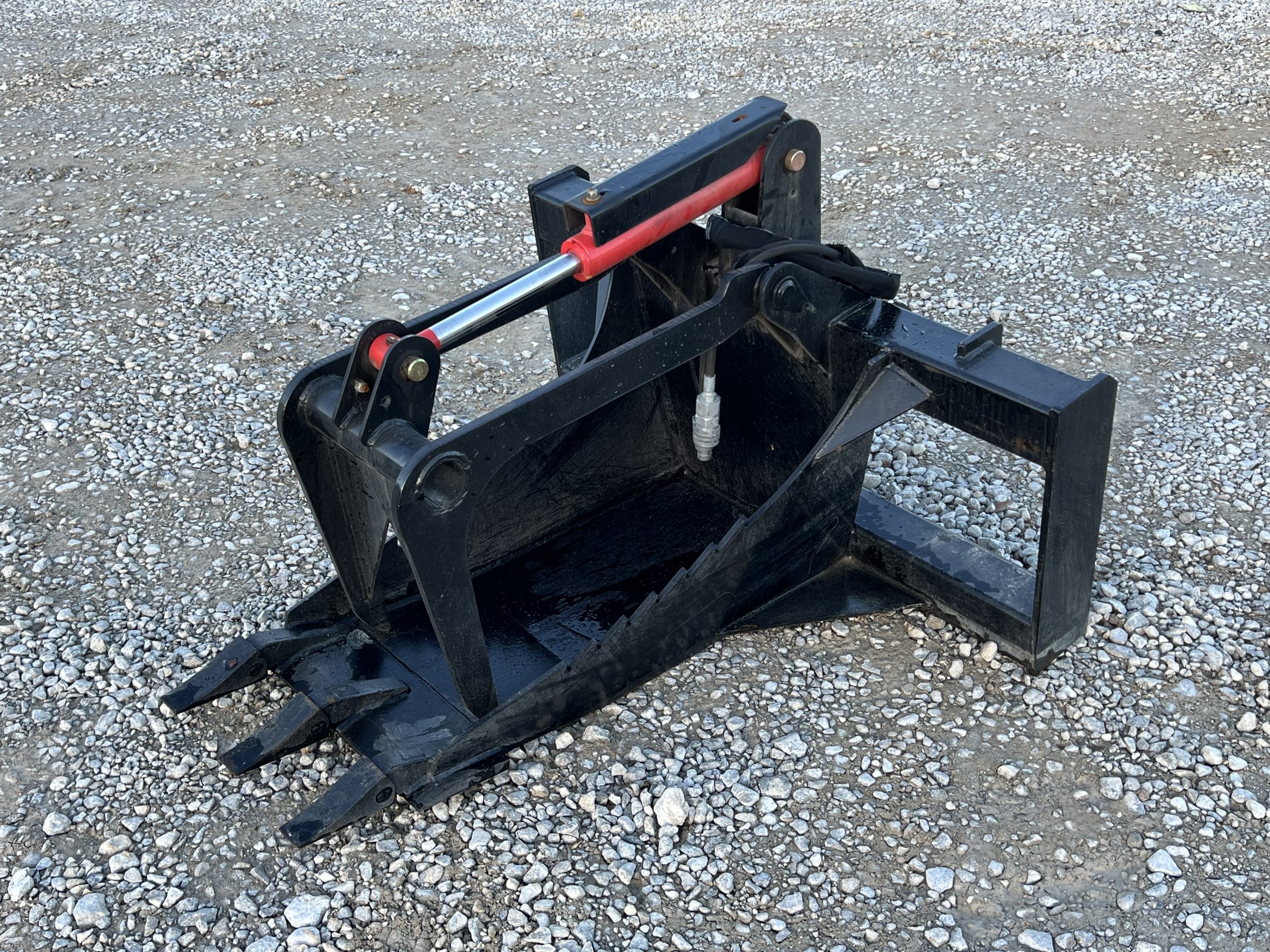 Heavy Duty Stump Bucket Grapple Attachment Fits Skid Steer Tractor Loader