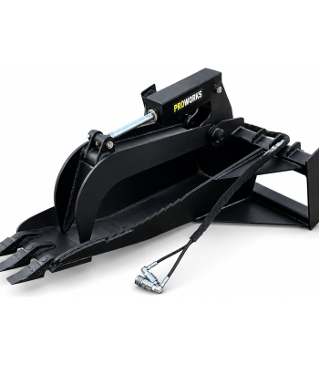 Extreme Duty Stump Bucket Grapple Attachment Fits Skid Steer Quick Attach