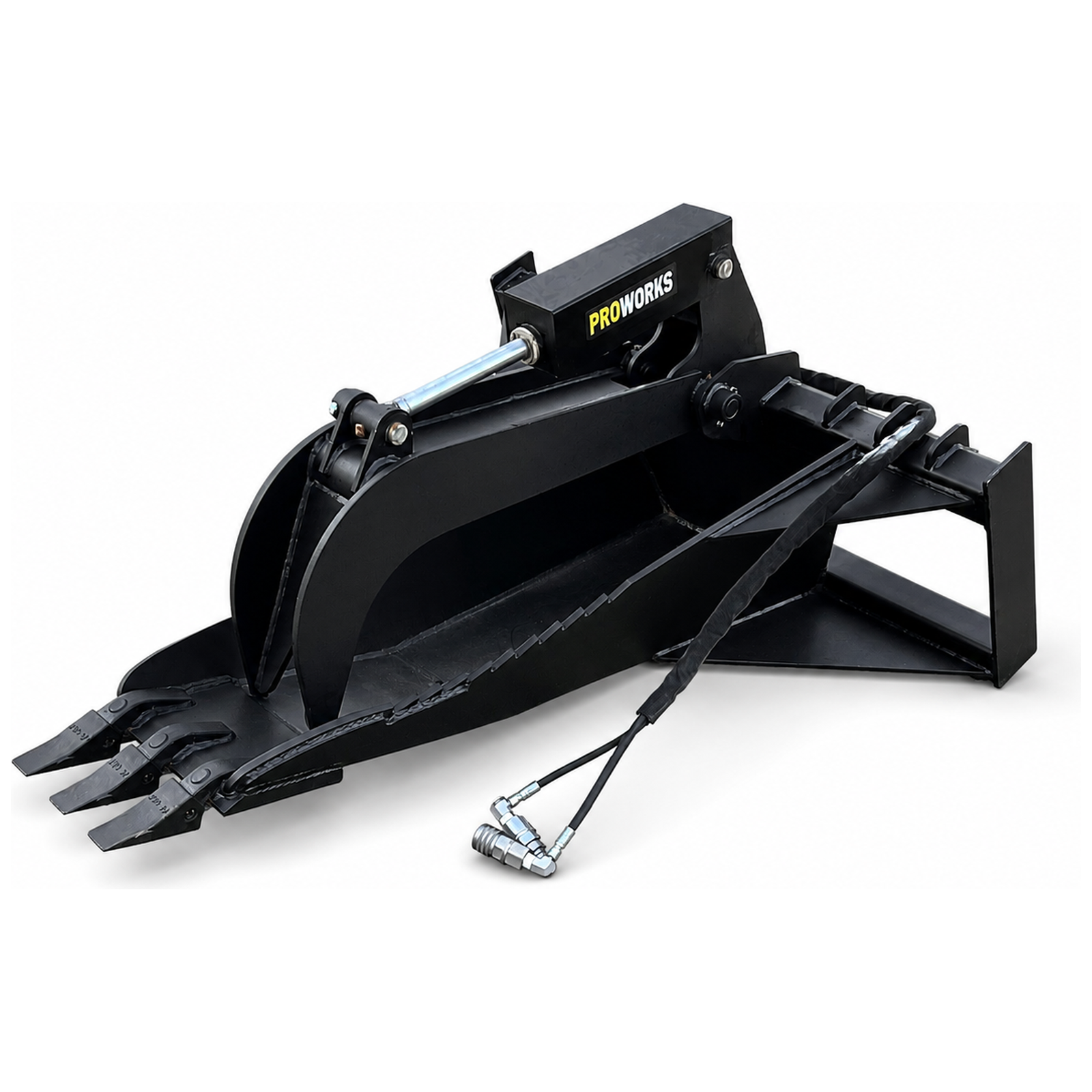Extreme Duty Stump Bucket Grapple Attachment Fits Skid Steer Quick Attach