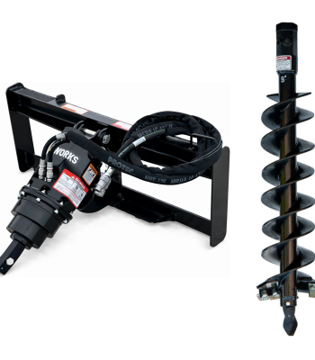 PROWORKS AD1530 Planetary Auger Drive with 9” Wide Bit Fits Skid Steer 2” Hex