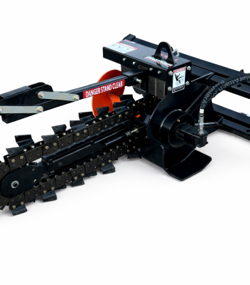 Premier 36" x 6" Trencher Attachment Double Standard Cup Teeth Fits Skid Steer Quick Attach
