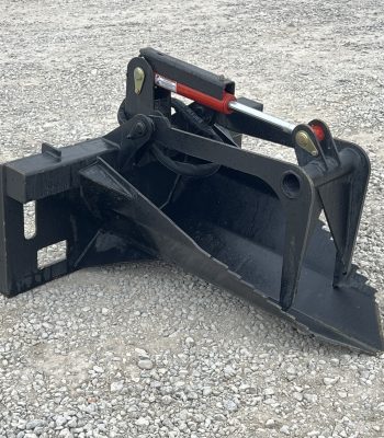 Heavy Duty Stump Spade Bucket Grapple Attachment Fits Skid Steer Quick Attach