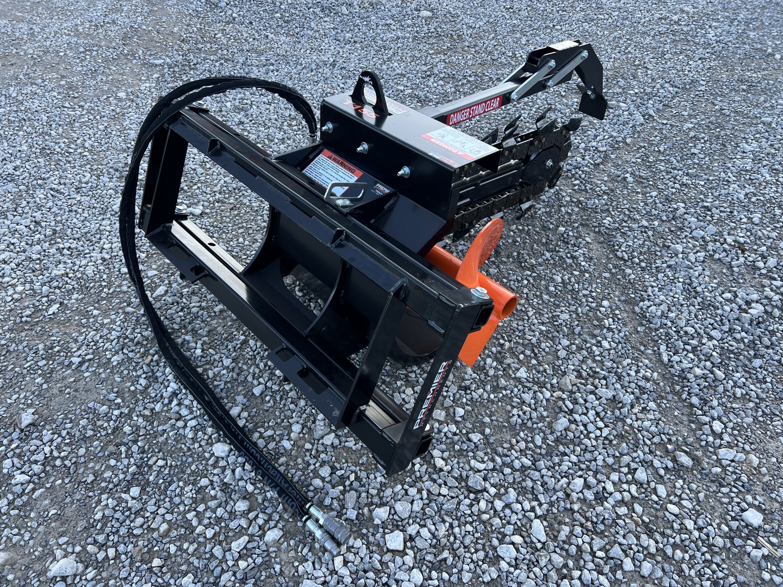 Premier 36" x 6" Trencher Attachment Double Standard Cup Teeth Fits Skid Steer Quick Attach - Image 6