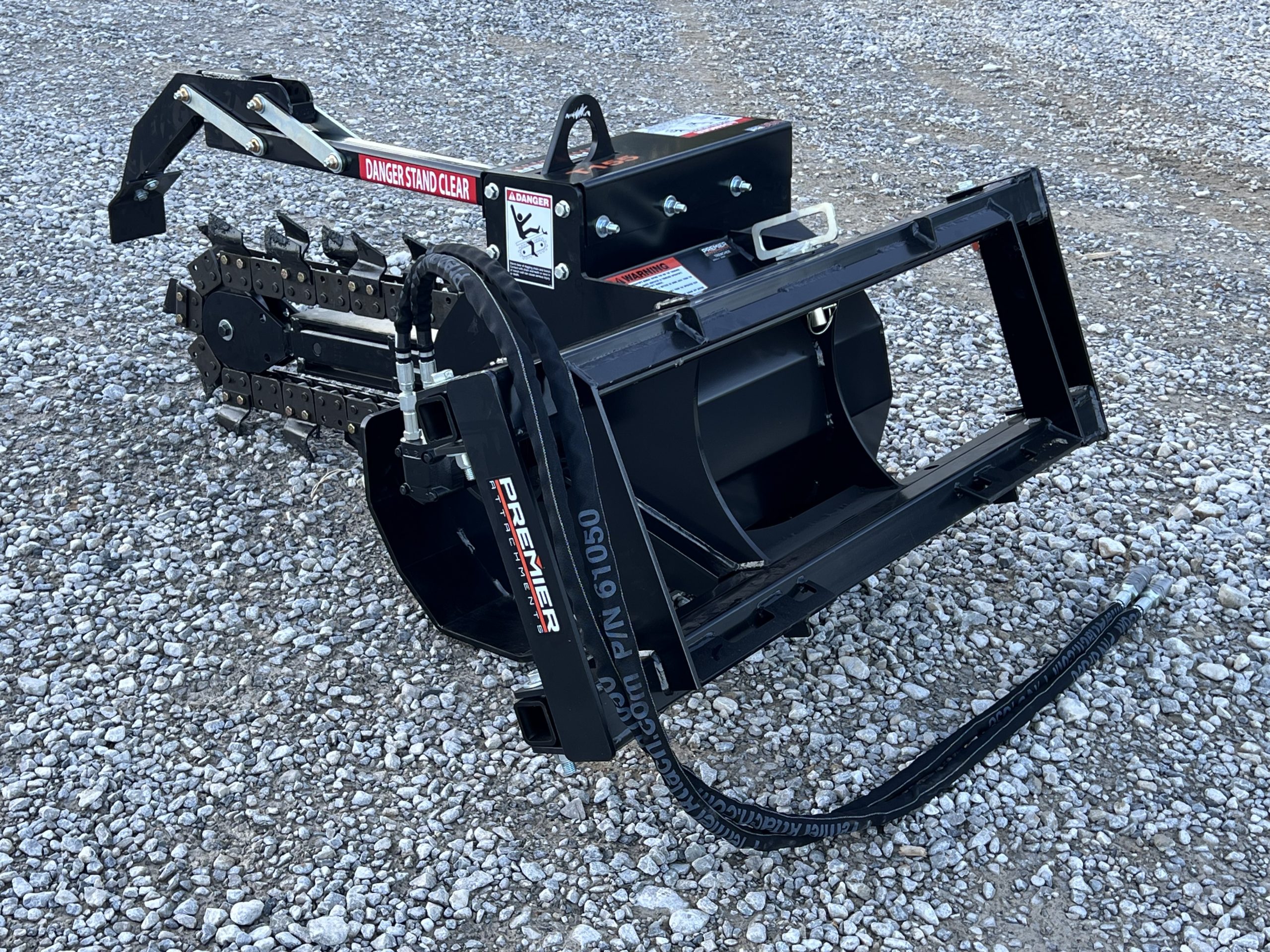 Premier 36" x 6" Trencher Attachment Double Standard Cup Teeth Fits Skid Steer Quick Attach - Image 8