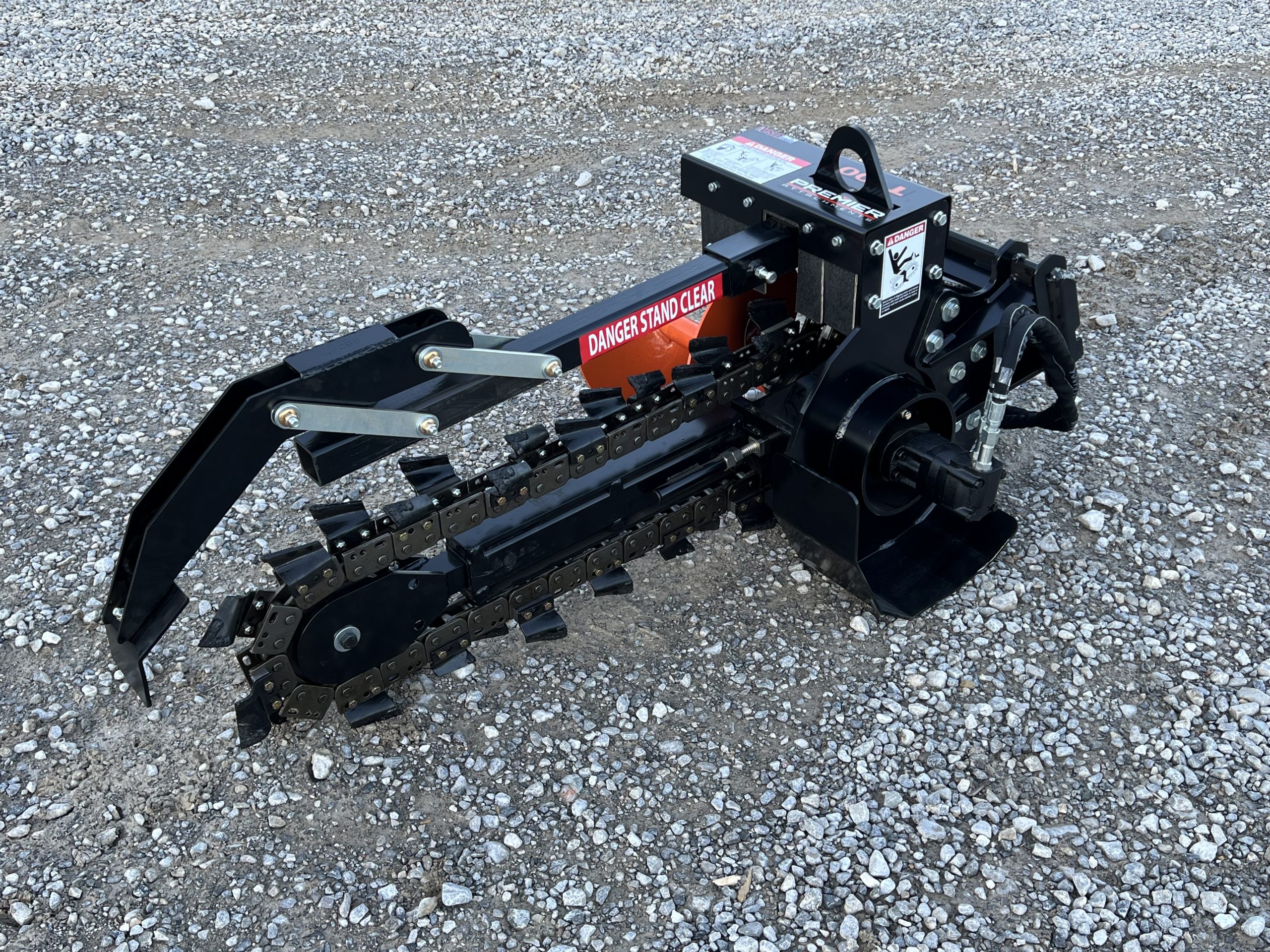 Premier T100 36" x 6" Trencher Attachment Double Standard Cup Teeth Fits Mini Skid Steer - Image 2