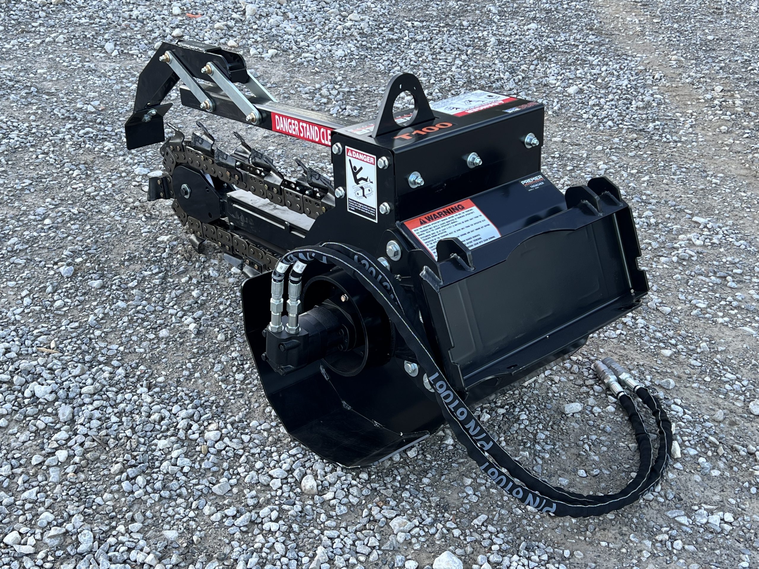 Premier T100 36" x 6" Trencher Attachment Double Standard Cup Teeth Fits Mini Skid Steer - Image 8