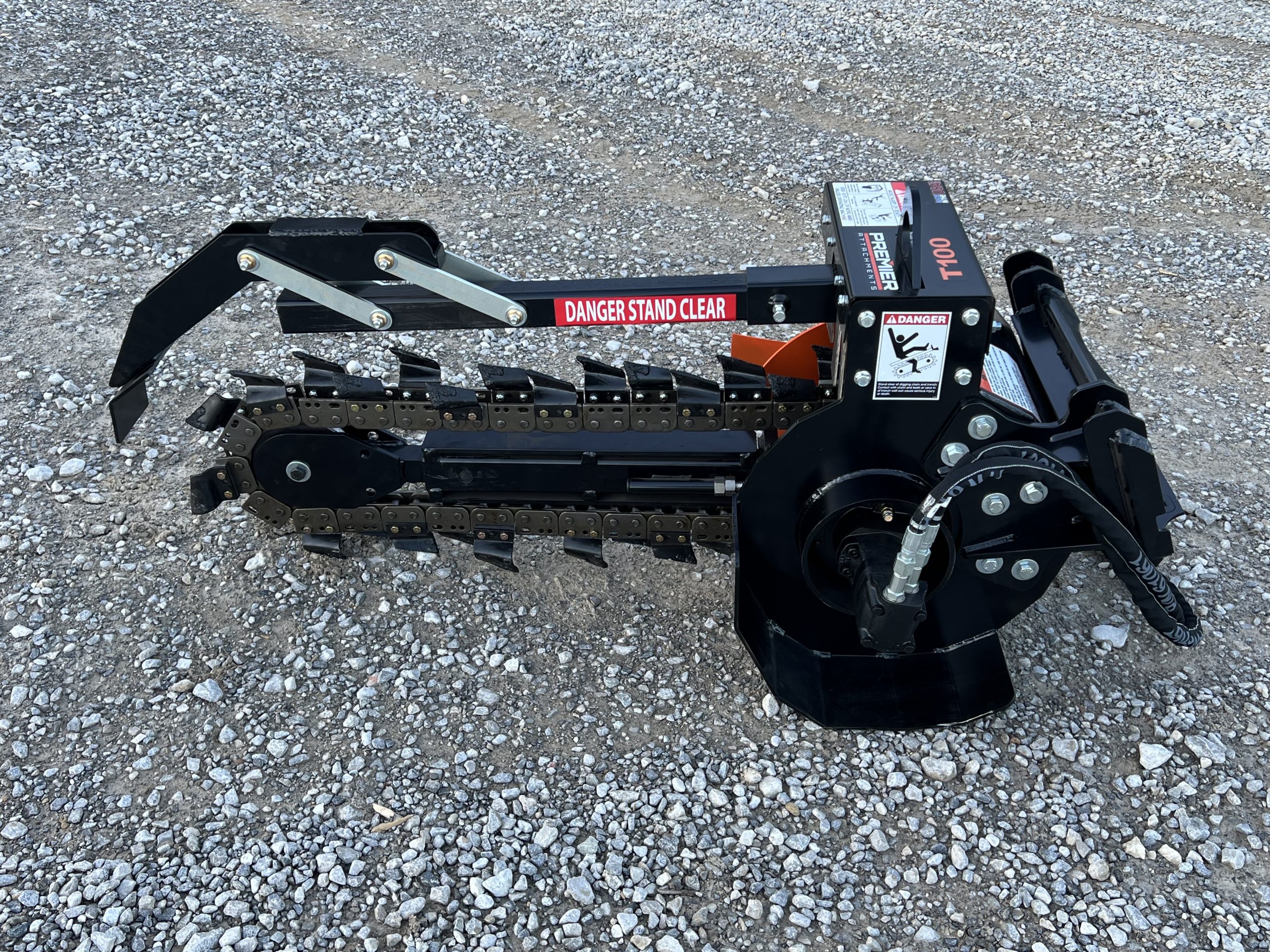 Premier T100 36" x 6" Trencher Attachment Double Standard Cup Teeth Fits Mini Skid Steer - Image 9